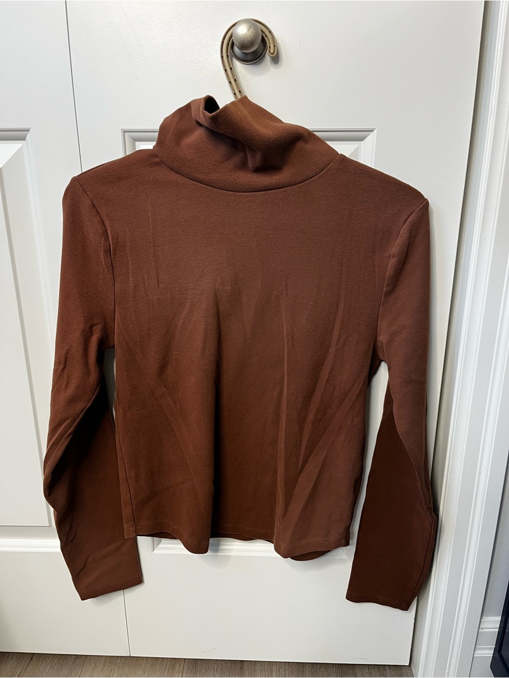 Sunday Best Brown Turtleneck Long Sleeve Top